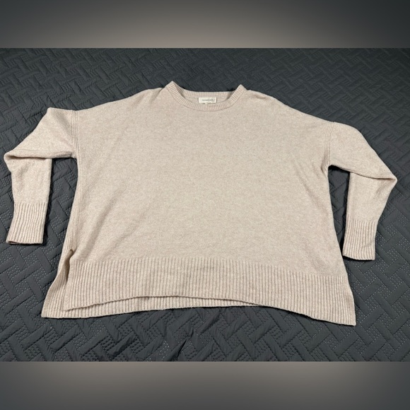 Treasure & Bond Oatmeal Oversized Knit Sweater Women’s Large Wool Blend Cosy - Picture 9 of 9